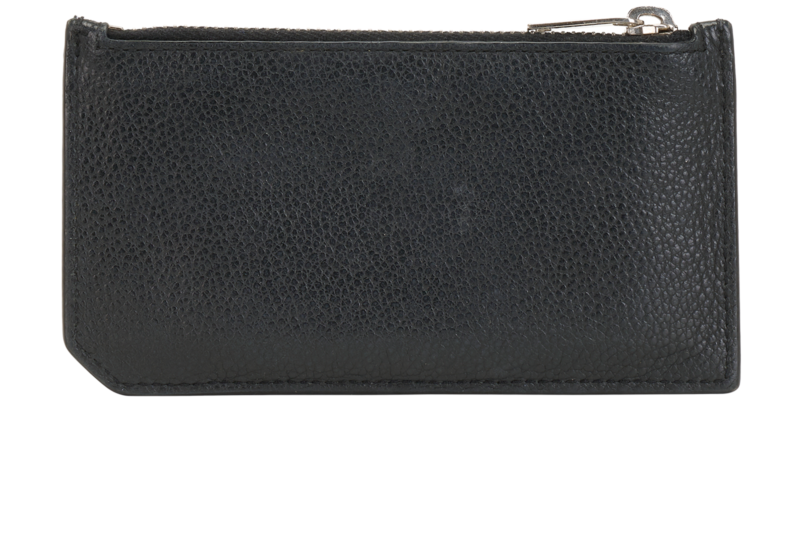 Saint Laurent Zipped Card Holder, &pound;150, Accessories, Black, Leather, Back view